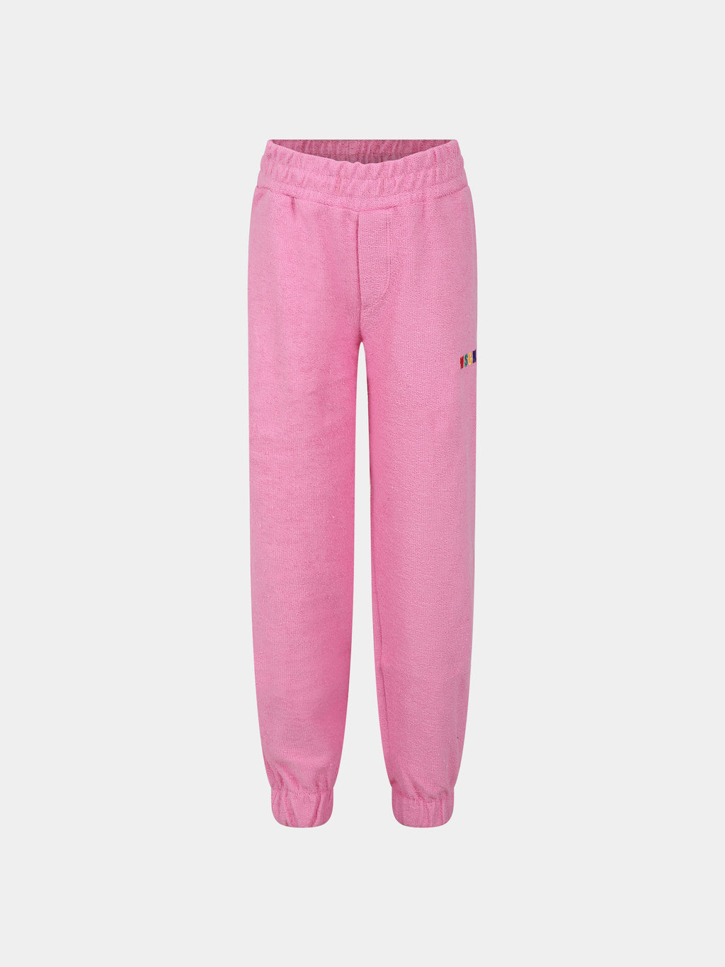 Pantalon rose pour fille avec logo